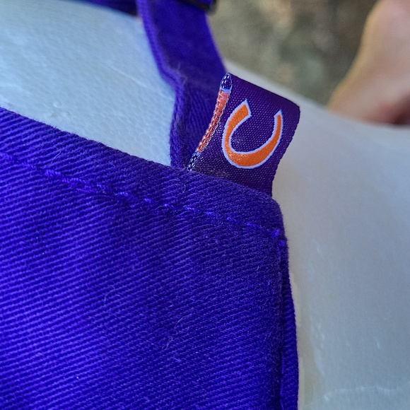 Deep purple Clemson baseball cap w embroidered orange paw - Picture 6 of 14